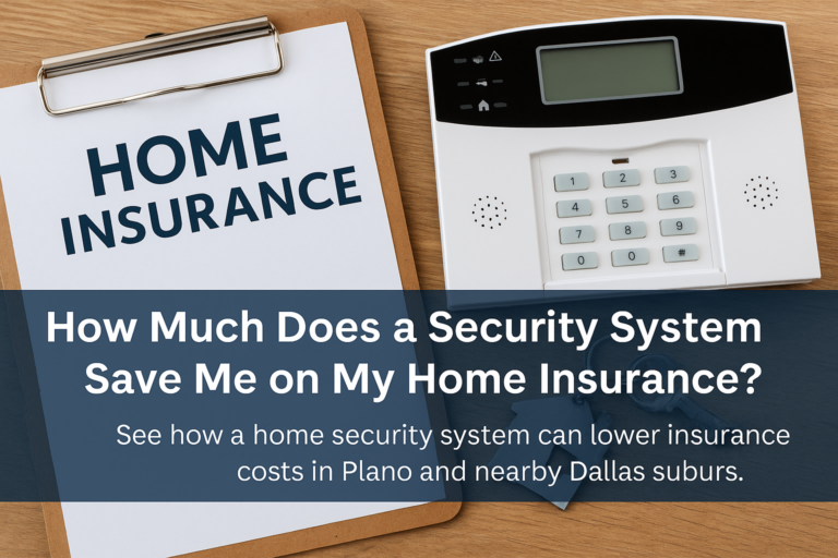 See how a home security system can lower insurance costs in Plano and nearby Dallas suburbs. Learn discount types, qualifying systems, and smart ways to save.
