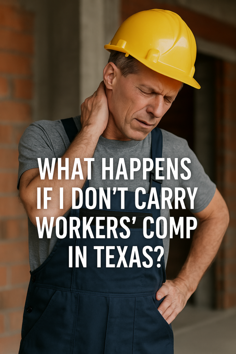 What Happens If I Don’t Carry Workers’ Comp in Texas?